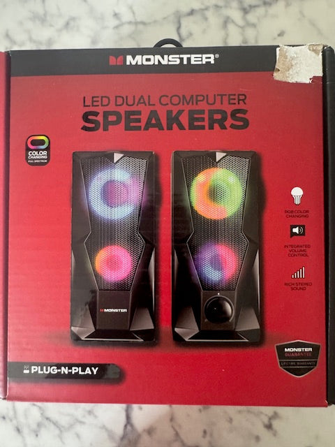 Monster LED Dual Computer Speakers