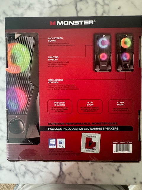 Monster LED Dual Computer Speakers