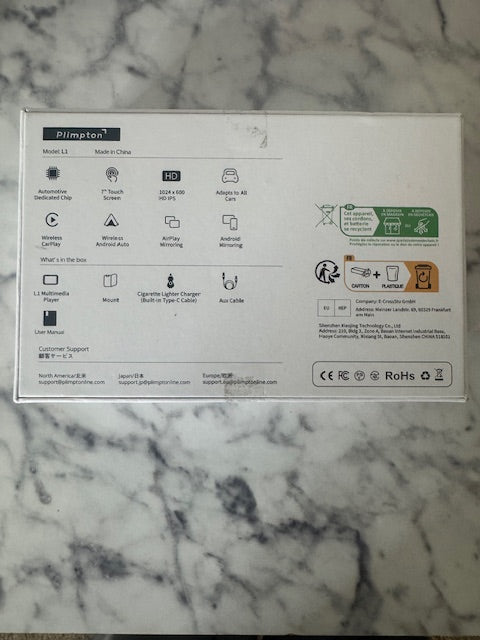 Plimpton L1 7" Multimedia Player for Car